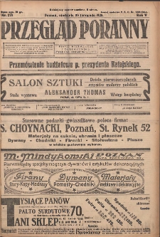 Przegląd Poranny: pismo niezależne i bezpartyjne 1925.11.29 R.5 Nr278