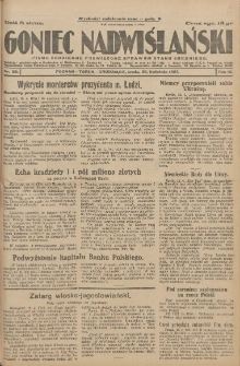 Goniec Nadwiślański: pismo codzienne poświęcone sprawom stanu średniego 1927.04.20 R.3 Nr90