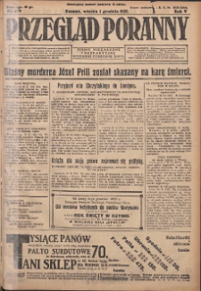 Przegląd Poranny: pismo niezależne i bezpartyjne 1925.12.01 R,5 Nr279