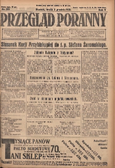 Przegląd Poranny: pismo niezależne i bezpartyjne 1925.12.02 R.5 Nr280