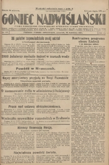 Goniec Nadwiślański: pismo codzienne poświęcone sprawom stanu średniego 1927.04.28 R.3 Nr97