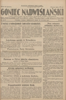 Goniec Nadwiślański: pismo codzienne poświęcone sprawom stanu średniego 1927.04.29 R.3 Nr98