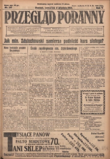 Przegląd Poranny: pismo niezależne i bezpartyjne 1925.12.03 R.5 Nr281
