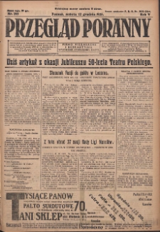 Przegląd Poranny: pismo niezależne i bezpartyjne 1925.12.12 R.5 Nr288