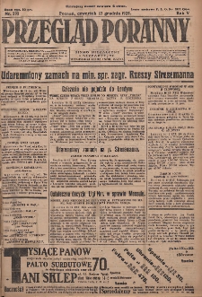 Przegląd Poranny: pismo niezależne i bezpartyjne 1925.12.17 R.5 Nr292