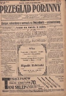 Przegląd Poranny: pismo niezależne i bezpartyjne 1925.12.18 R.5 Nr293