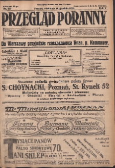 Przegląd Poranny: pismo niezależne i bezpartyjne 1925.12.20 R.5 Nr295