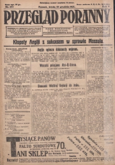 Przegląd Poranny: pismo niezależne i bezpartyjne 1925.12.23 R.5 Nr297