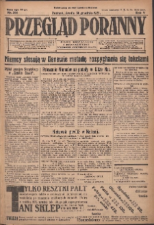 Przegląd Poranny: pismo niezależne i bezpartyjne 1925.12.30 R.5 Nr300
