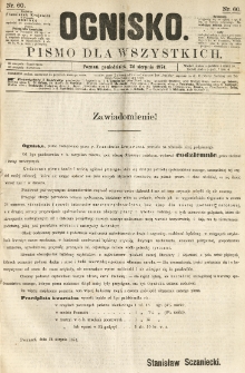 Ognisko: pismo dla wszystkich. 1874.08.24 nr60
