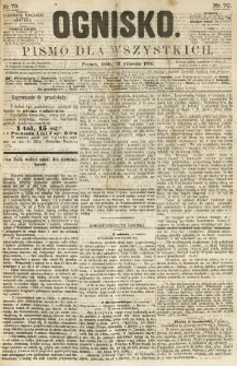 Ognisko: pismo dla wszystkich. 1874.09.16 nr70
