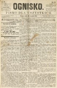 Ognisko: pismo dla wszystkich. 1874.09.23 nr73