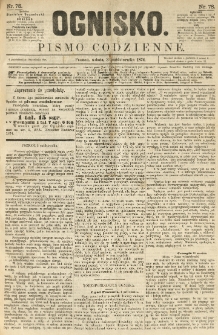 Ognisko: pismo codzienne. 1874.10.03 nr78