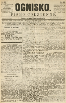 Ognisko: pismo codzienne. 1874.10.15 nr88