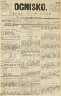 Ognisko: pismo codzienne. 1874.10.16 nr89
