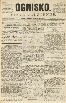 Ognisko: pismo codzienne. 1874.10.22 nr94