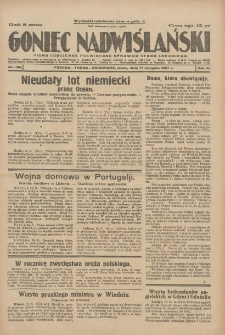 Goniec Nadwiślański: pismo codzienne poświęcone sprawom stanu średniego 1927.08.17 R.3 Nr186