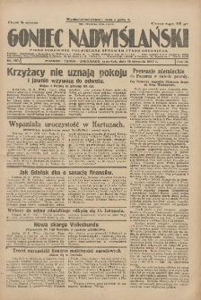Goniec Nadwiślański: pismo codzienne poświęcone sprawom stanu średniego 1927.08.18 R.3 Nr187