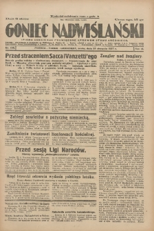 Goniec Nadwiślański: pismo codzienne poświęcone sprawom stanu średniego 1927.08.24 R.3 Nr192