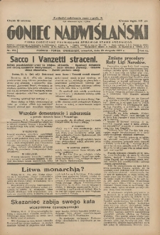 Goniec Nadwiślański: pismo codzienne poświęcone sprawom stanu średniego 1927.08.25 R.3 Nr193