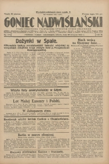 Goniec Nadwiślański: pismo codzienne poświęcone sprawom stanu średniego 1927.08.30 R.3 Nr197
