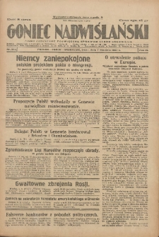 Goniec Nadwiślański: pismo codzienne poświęcone sprawom stanu średniego 1927.09.07 R.3 Nr204