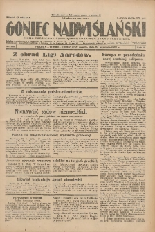 Goniec Nadwiślański: pismo codzienne poświęcone sprawom stanu średniego 1927.09.24 R.3 Nr219