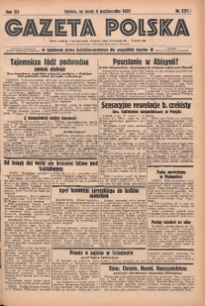 Gazeta Polska: codzienne pismo polsko-katolickie dla wszystkich stanów 1937.10.06 R.41 Nr231