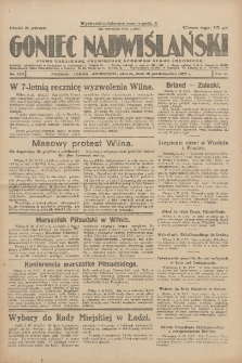 Goniec Nadwiślański: pismo codzienne poświęcone sprawom stanu średniego 1927.10.10 R.3 Nr233