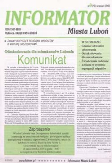 Informator Miasta Luboń 2005.09 Nr9(70)