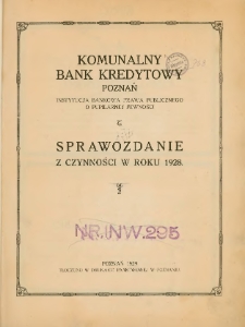 Sprawozdanie z czynności w roku 1928.