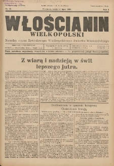 Włościanin Wielkopolski: naczelny organ Zawodowego Wielkopolskiego Związku Włościańskiego 1930.07.16 R.2 Nr55