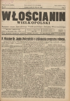 Włościanin Wielkopolski: naczelny organ Zawodowego Wielkopolskiego Związku Włościańskiego 1930.08.13 R.2 Nr63