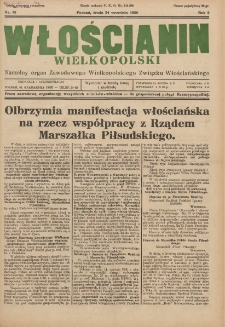Włościanin Wielkopolski: naczelny organ Zawodowego Wielkopolskiego Związku Włościańskiego 1930.09.24 R.2 Nr75