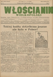 Włościanin Wielkopolski: naczelny organ Zawodowego Wielkopolskiego Związku Włościańskiego 1930.10.08 R.2 Nr79