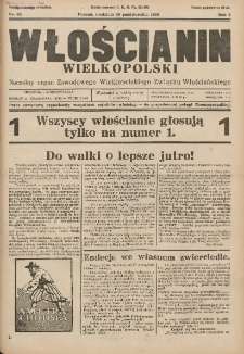 Włościanin Wielkopolski: naczelny organ Zawodowego Wielkopolskiego Związku Włościańskiego 1930.10.26 R.2 Nr84