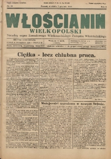 Włościanin Wielkopolski: naczelny organ Zawodowego Wielkopolskiego Związku Włościańskiego 1930.12.07 R.2 Nr94