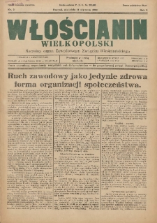 Włościanin Wielkopolski: naczelny organ Zawodowego Wielkopolskiego Związku Włościańskiego 1931.01.11 R.3 Nr2