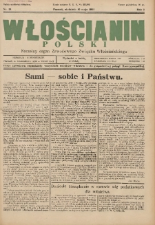 Włościanin Polski: naczelny organ Zawodowego Związku Włościańskiego 1931.05.10 R.3 Nr19