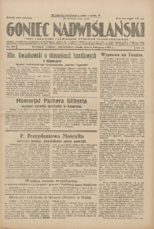 Goniec Nadwiślański: pismo codzienne poświęcone sprawom stanu średniego 1927.11.09 R.3 Nr257
