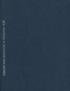 Sprawozdanie Okręgowego Związku Pracodawc&oacute;w w Poznaniu z działalności w roku 1925.