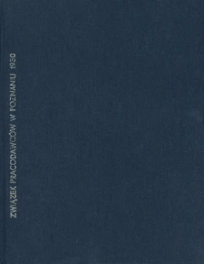 Sprawozdanie roczne Związku Pracodawc&oacute;w na obszar Wojew&oacute;dztwa Poznańskiego T. z. z siedzibą w Poznaniu za rok 1930.
