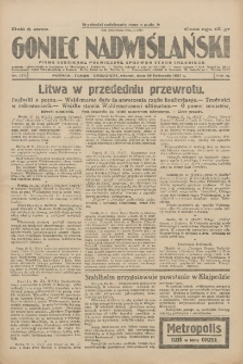 Goniec Nadwiślański: pismo codzienne poświęcone sprawom stanu średniego 1927.11.29 R.3 Nr274