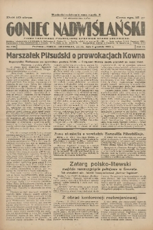 Goniec Nadwiślański: pismo codzienne poświęcone sprawom stanu średniego 1927.12.03 R.3 Nr278