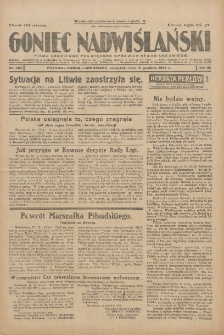 Goniec Nadwiślański: pismo codzienne poświęcone sprawom stanu średniego 1927.12.15 R.3 Nr287