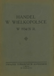 Handel w Wielkopolsce w 1934/35 r.