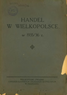 Handel w Wielkopolsce w 1935/36 r.