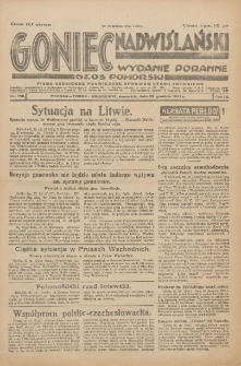 Goniec Nadwiślański: pismo codzienne poświęcone sprawom stanu średniego 1927.12.29 R.3 Nr298