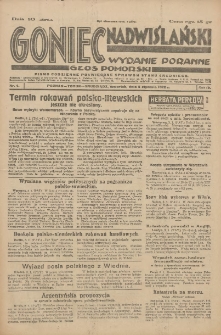 Goniec Nadwiślański: wydanie poranne. Głos Pomorski 1928.01.05 R.4 Nr4