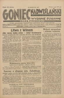Goniec Nadwiślański: wydanie poranne. Głos Pomorski 1928.01.13 R.4 Nr